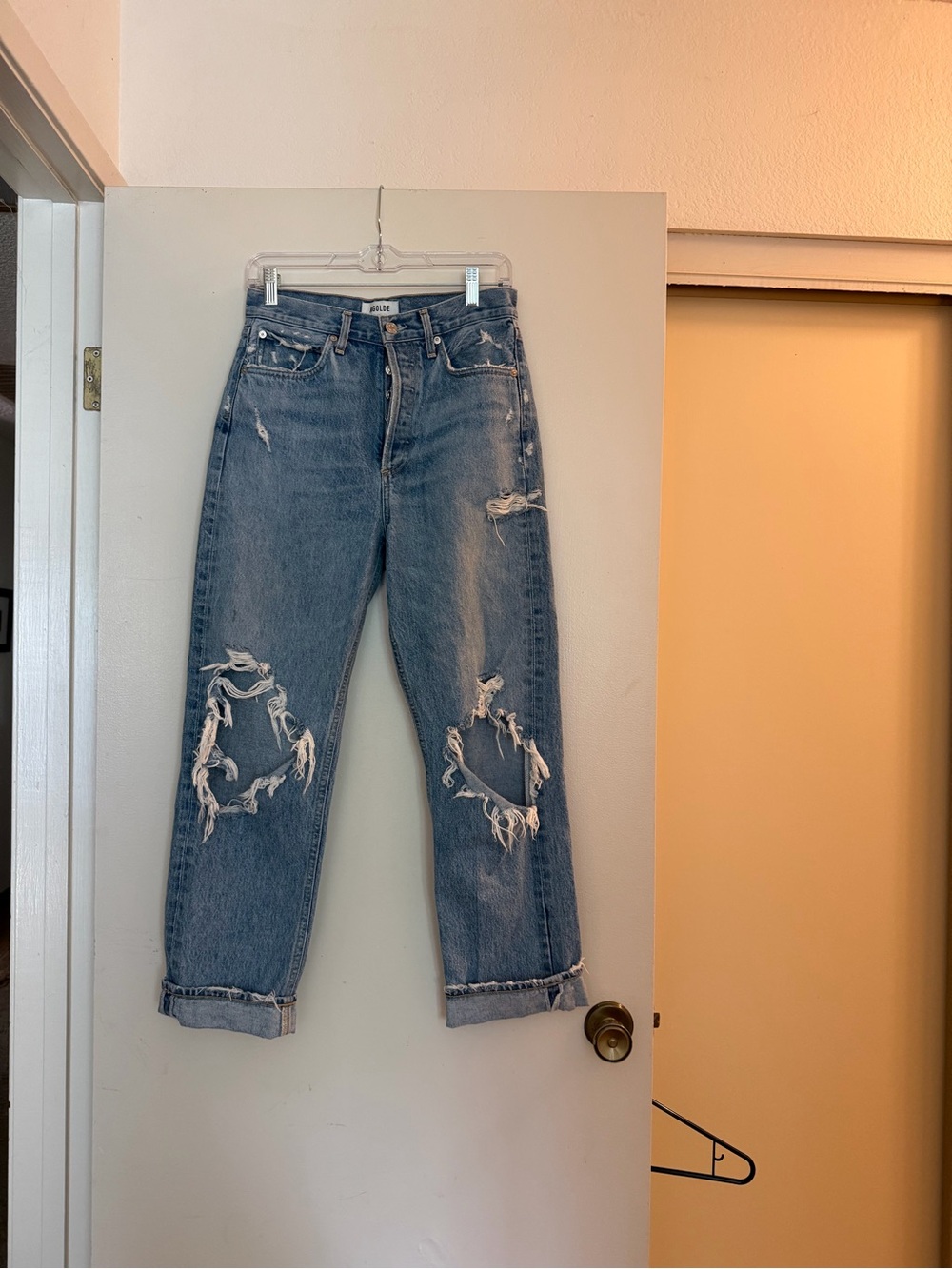 Agolde Light Blue Denim boyfriend jeans